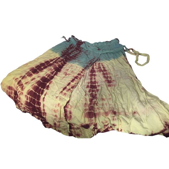 Neelam Green, Brown Yellow Gypsy Skirt - One Size Fit All  91494 - Picture 1 of 10